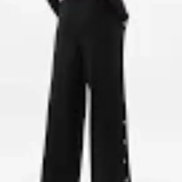 NWT- Athleta Mid Rise SnapPant Black- Size L